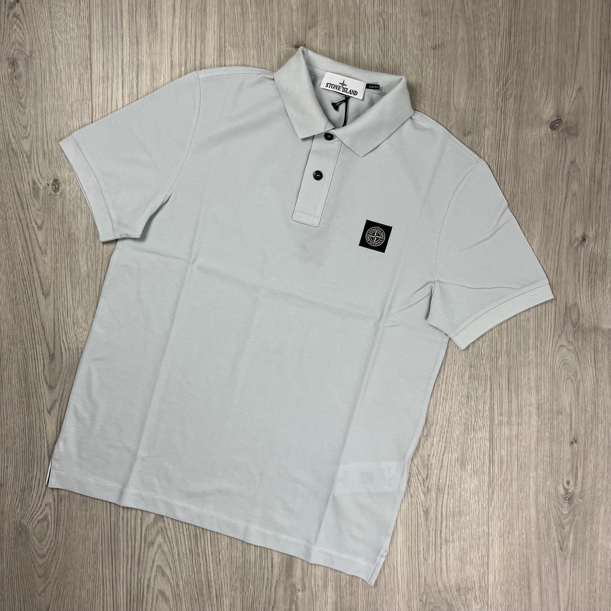 Stone Island Patch Polo Shirt - Sky Blue