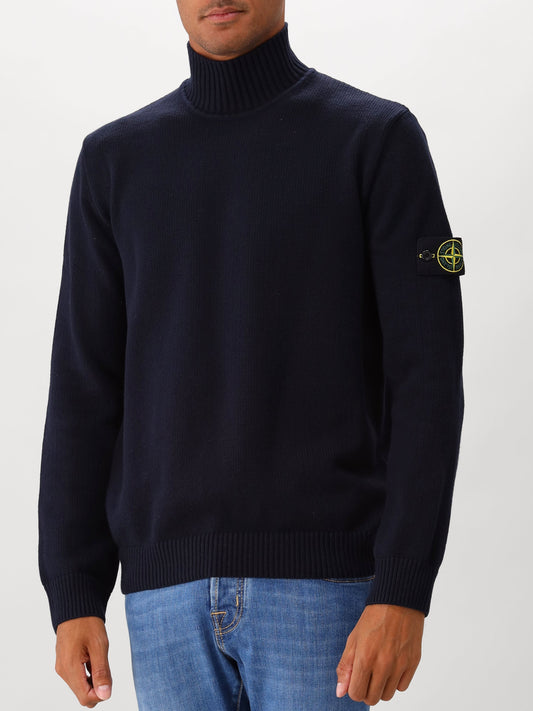 Stone Island Gebreide Trui Blauw
