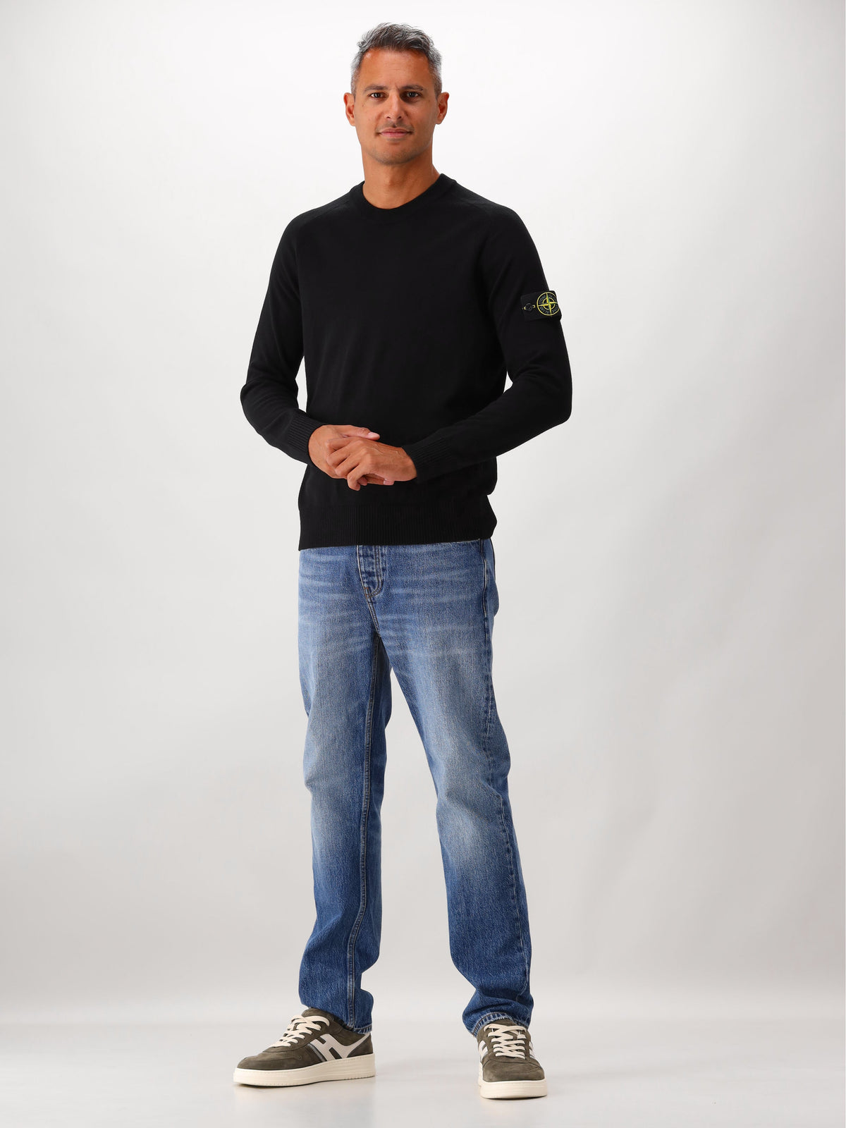Stone Island Gebreide Trui Zwart