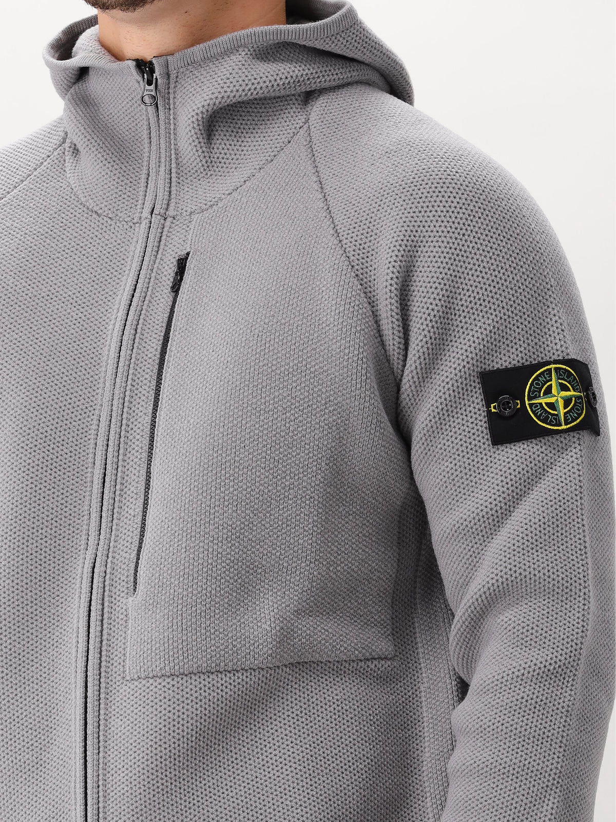 Stone Island Gebreide Vest Grijs