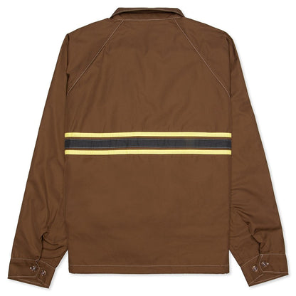Stripe Zip Jacket - Brown