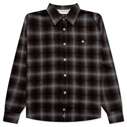 Abc. Flannel Plaid Puffer Quilted Jacket - Blue